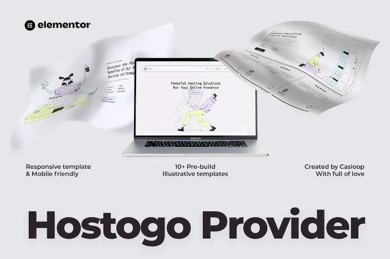 Hostogo – Hosting Provider Elementor Template