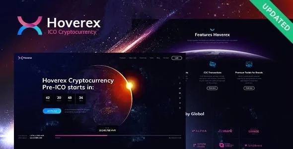 Hoverex | Cryptocurrency & ICO WordPress Theme + Spanish