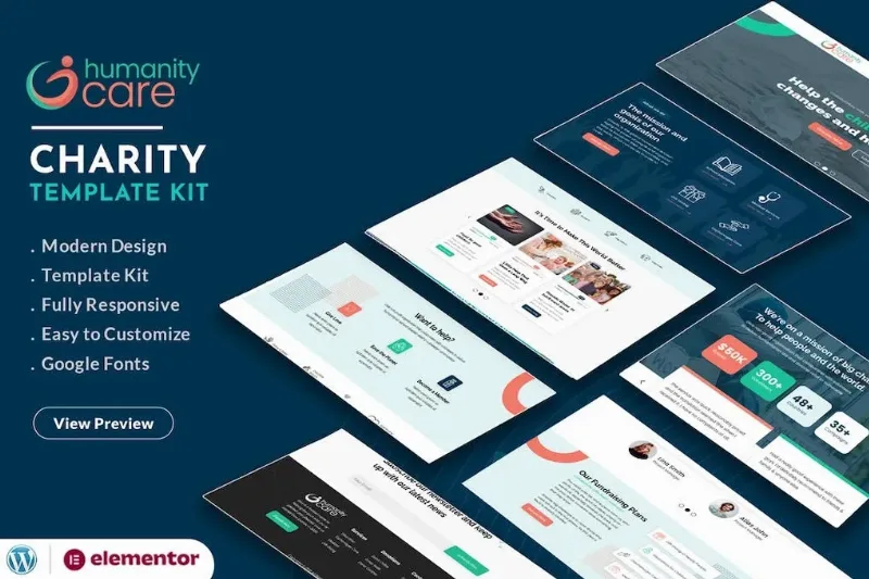 Humanity Care – Nonprofit Charity & Donation Elementor