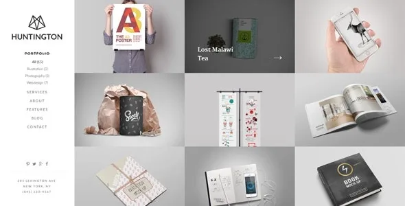 Huntington – Responsive Portfolio WordPress Theme
