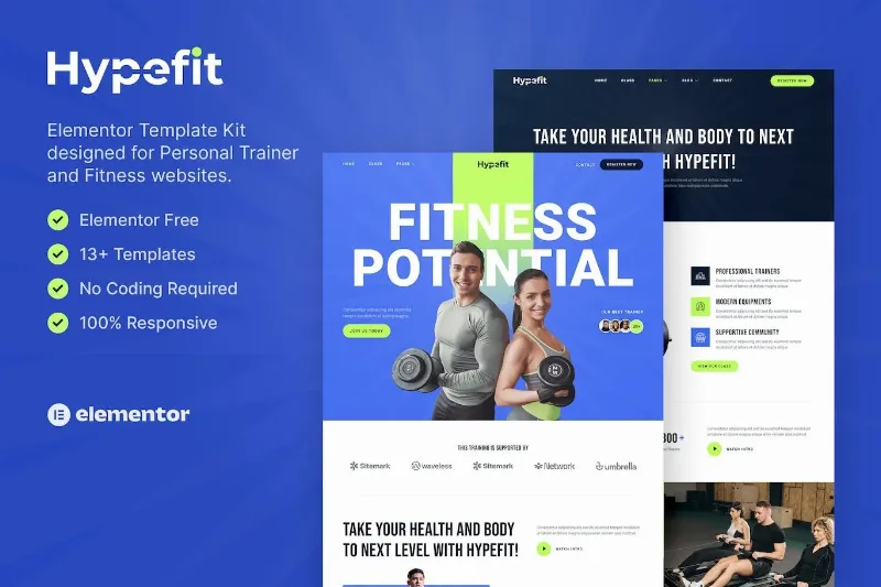 Hypefit – Personal Trainer & Fitness Elementor Template