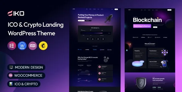 IKO – ICO & Crypto Landing WordPress Theme