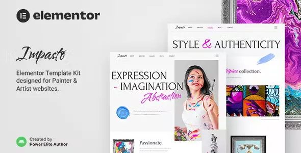 Impasto Painter and Artist Elementor Template Kit