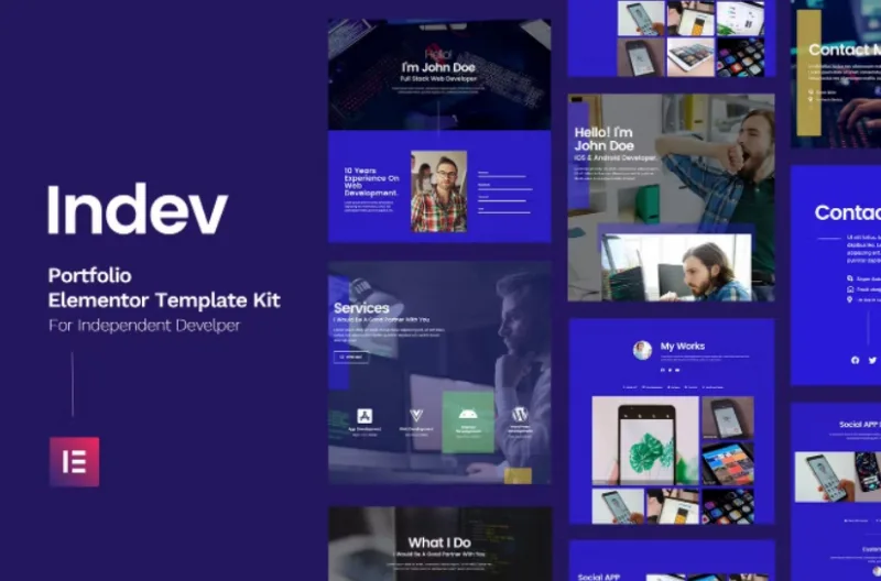 Indev – Portfolio Elementor Template Kit For