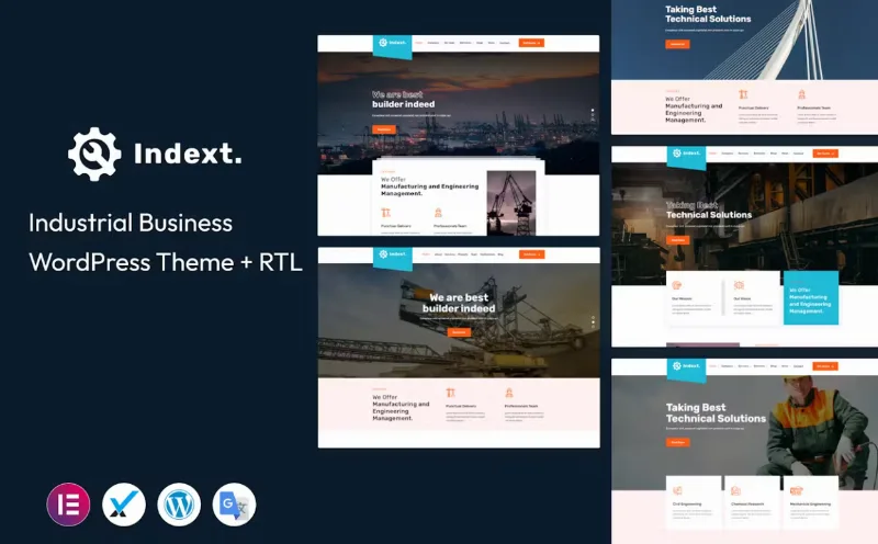 Indext – Industrial Business WordPress Theme
