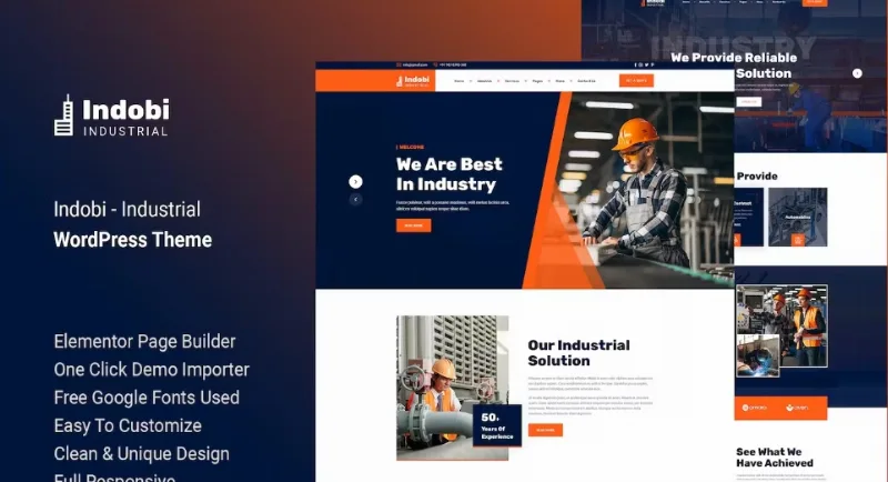 Indobi – Industrial WordPress Theme