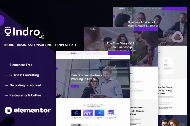 Indro – Business Consulting Elementor Template Kit