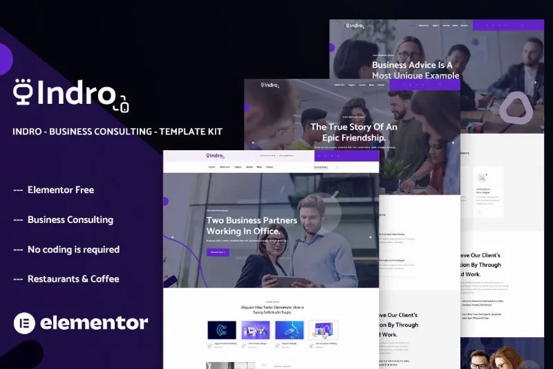Indro – Business Consulting Elementor Template