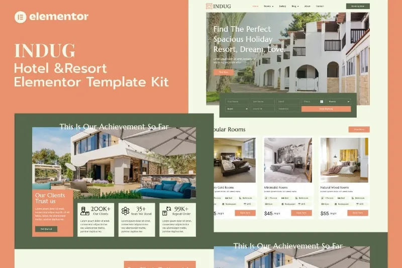 Indug – Hotel & Resort Elementor Pro Template