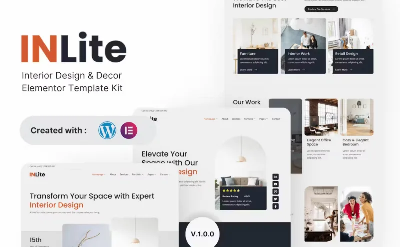 Inlite – Interior Design & Decor Elementor Template