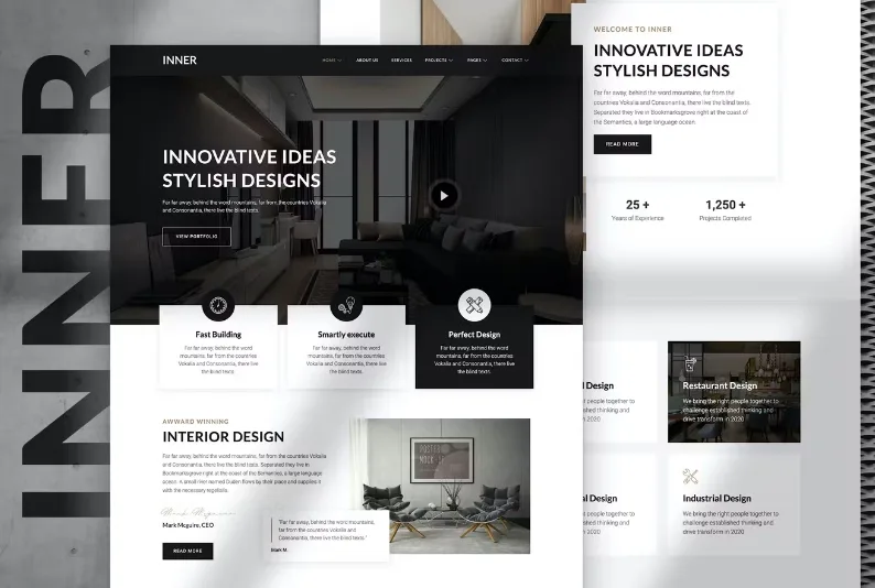 Inner – Interior Design & Architecture Template