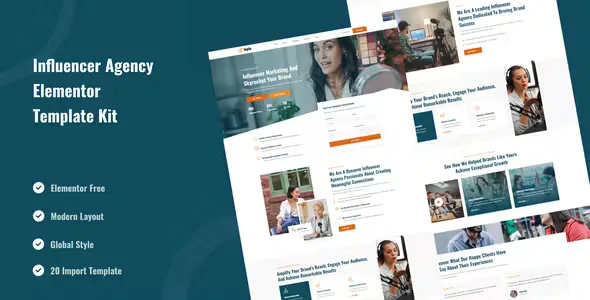 Inplu Influencer Elementor Template Kit