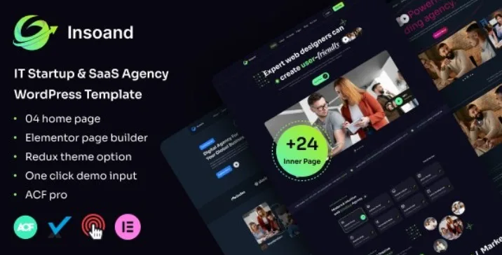 Insoand – IT Startup & SaaS Agency WordPress Theme