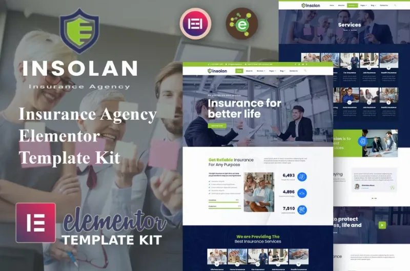 Insolan – Insurance Agency Elementor Template