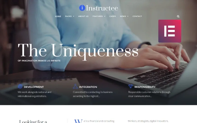 Instructee – Consulting Services WordPress Elementor Theme WordPress Theme