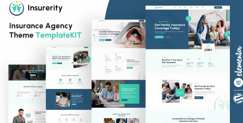 Insurerity – Insurance Agency Elementor Template