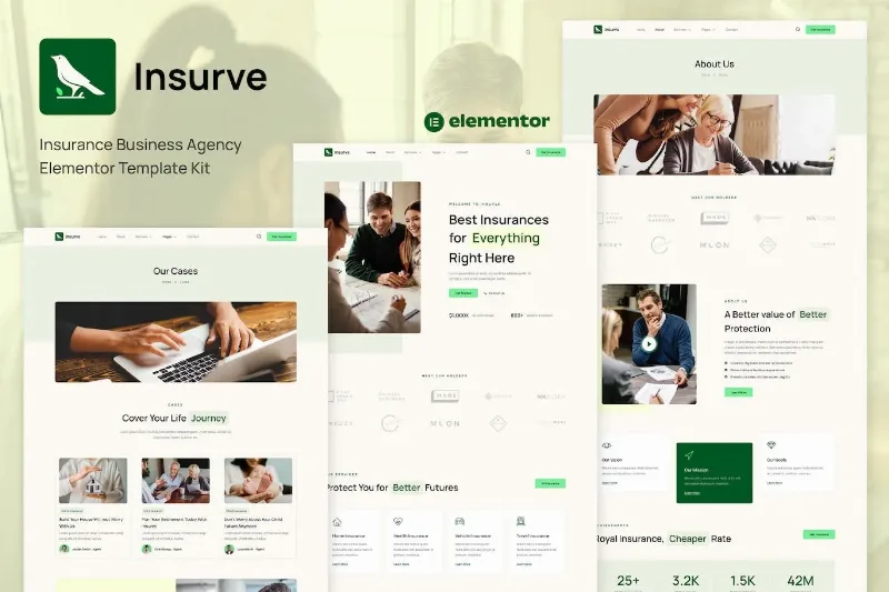 Insurve – Insurance Business Agency Elementor Template