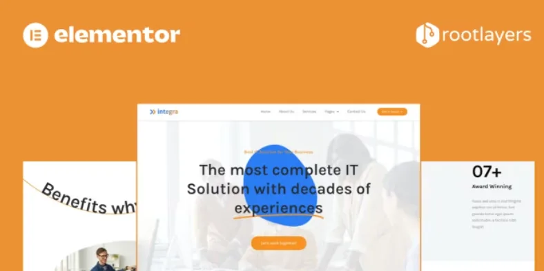 Integra – IT Solution & Services Elementor Pro Full Site Template