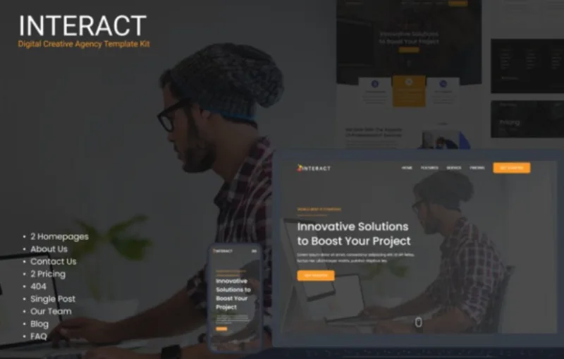 Interact – Digital Agency Elementor Template