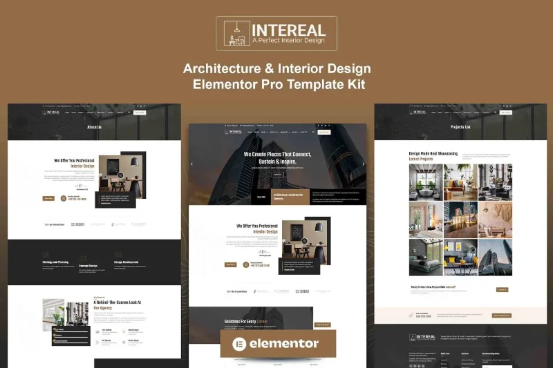 Intereal – Architecture & Interior Design Elementor Pro Template