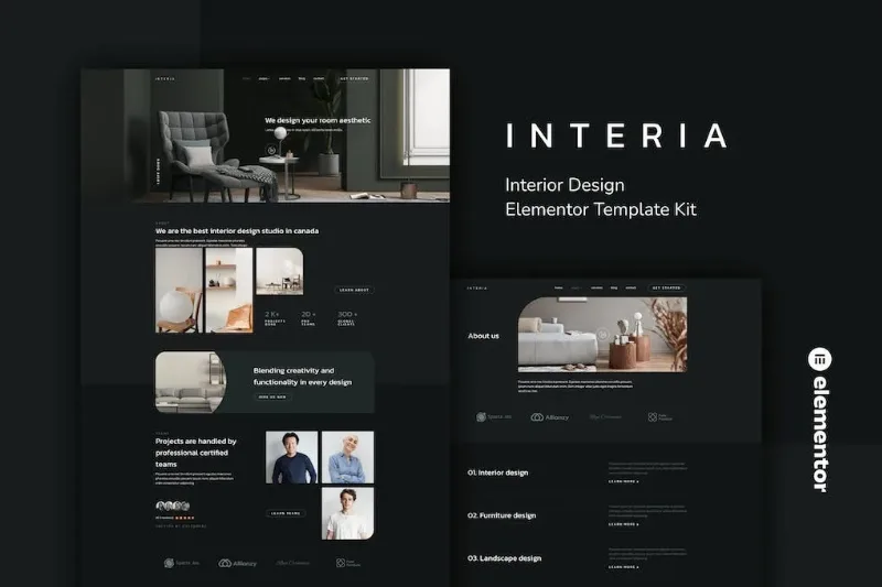 Interia – Interior Design Elementor Template