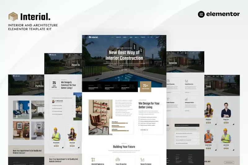 Interial – Interior & Architecture Elementor Template Kit