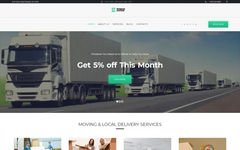 InTime – Delivery Services WordPress theme WordPress Theme