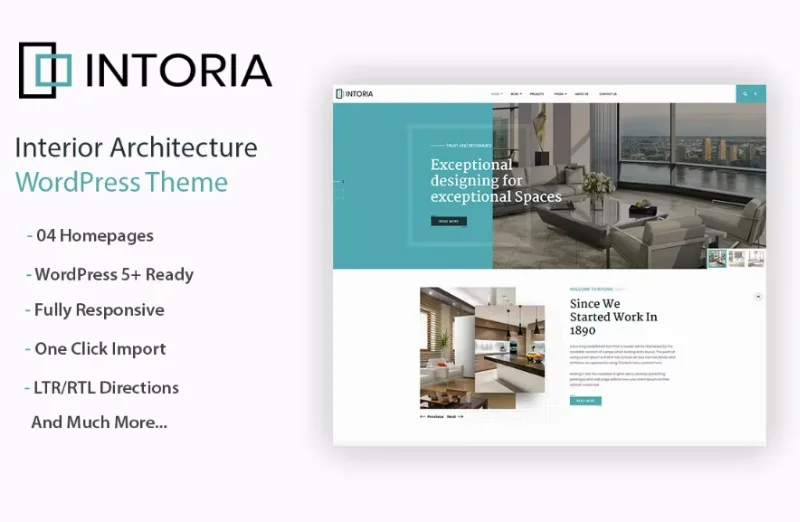 Intoriza – Interior Architecture WordPress Theme