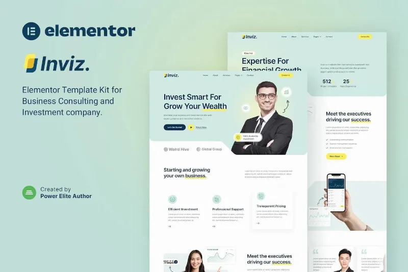 Inviz – Business Consulting & Investment Elementor Template