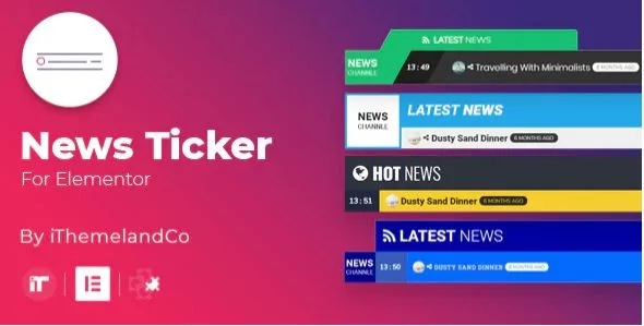 iThemeland News Ticker for Elementor
