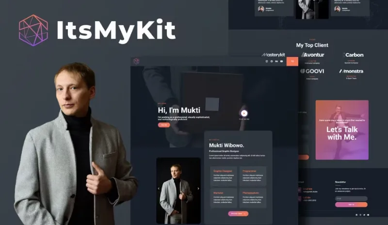 ItsMy – Dark Creative Portfolio Elementor Template Kit