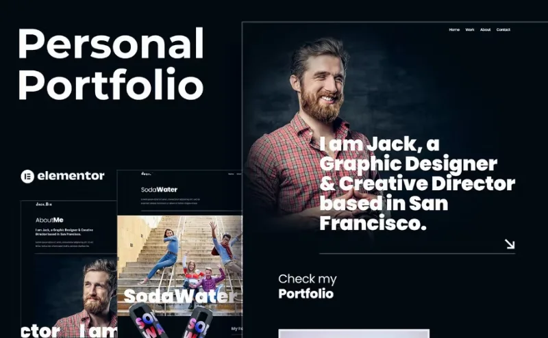 Jack.Dir – Personal Design Portfolio Elementor Template