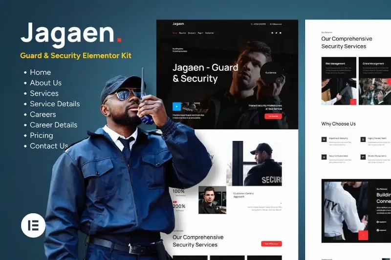 Jagaen – Guard & Security Service Template Kits