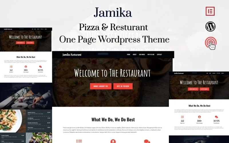Jamika – Restaurant One Page WordPress Theme