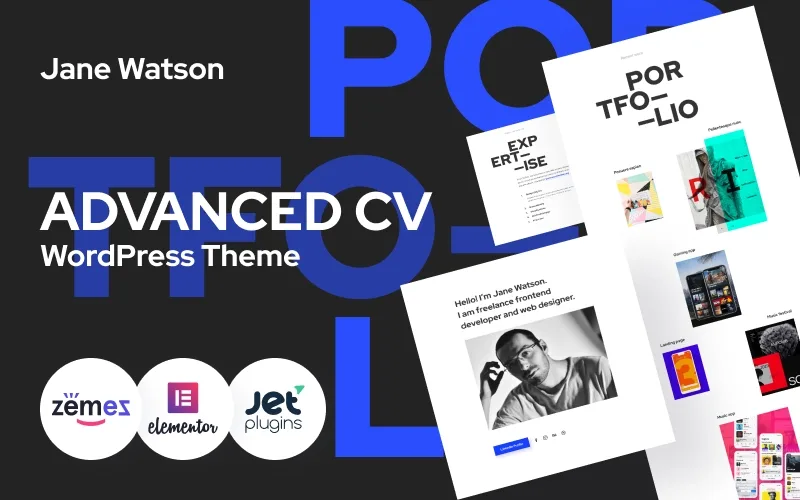 Jane Watson – Advanced And Reliable CV WordPress Theme