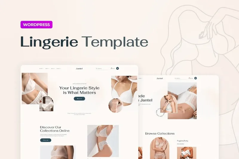 Jantel – Lingerie & Nightwear Store Elementor Pro Template