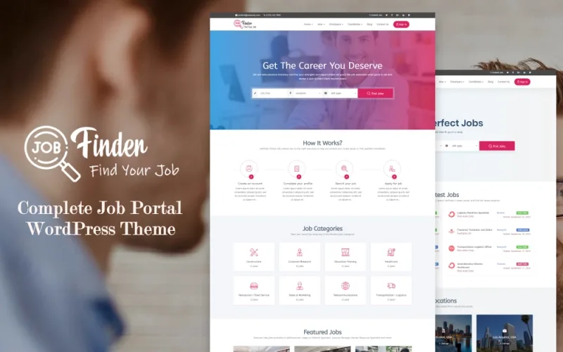Jobfinder – Job Board WordPress Theme