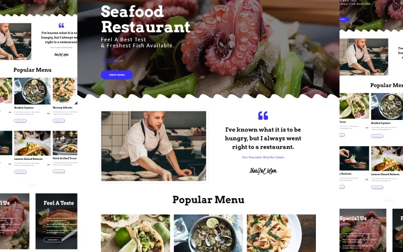 Julia – Seafood and Restaurant One Page WordPress Theme