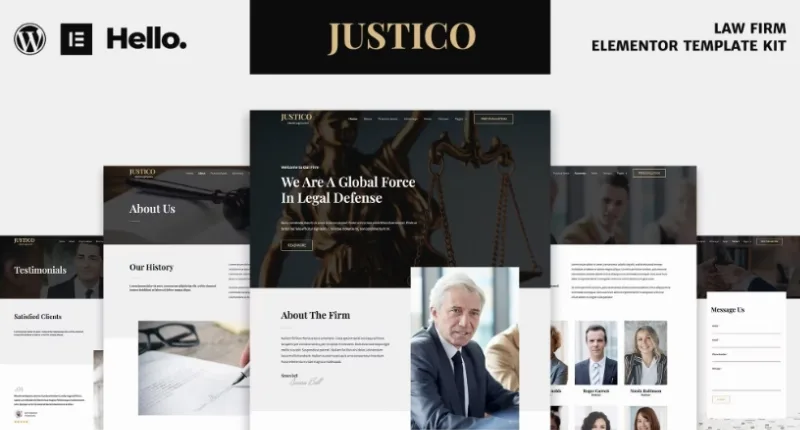 JUSTICO – Law Firm Elementor Template