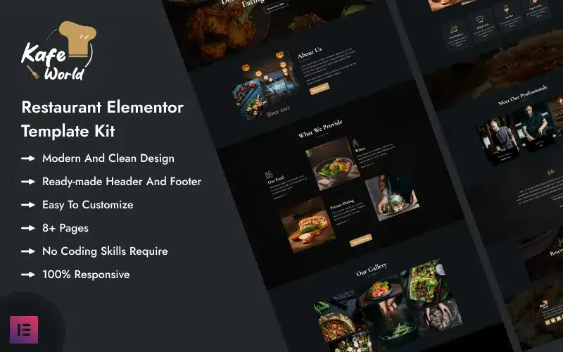 KafeWorld - Restaurant Elementor Template
