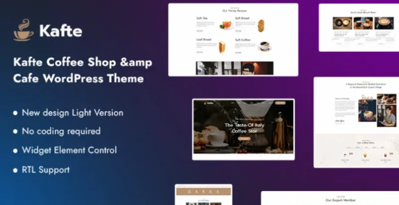 Kafte – Coffee Shop & Cafe WordPress Theme