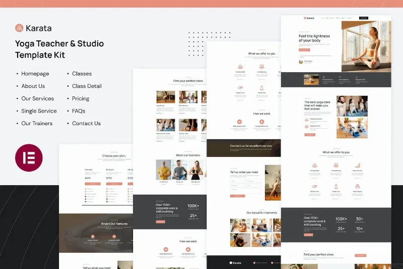 Karata – Yoga Teacher & Studio Elementor Template