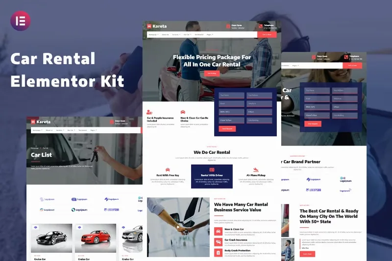 Kareta – Car Rental Services Elementor Template