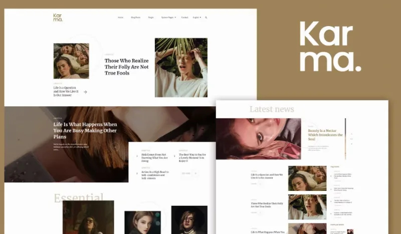 Karma – Blog & Magazine Elementor Template