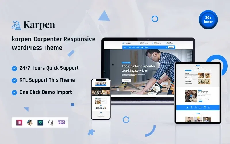 Karpen – Carpenter and Wood Responsive WordPress Theme