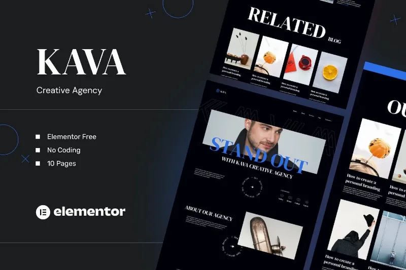Kava – Creative Agency Elementor Template