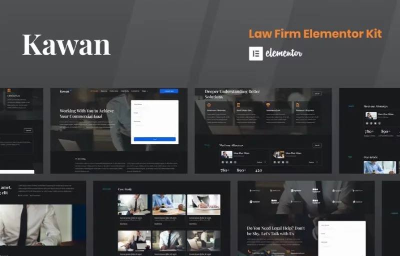 Kawan – Law Firm Elementor Template