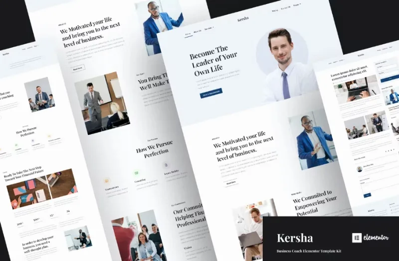 Kersha – Business Coach Elementor Template