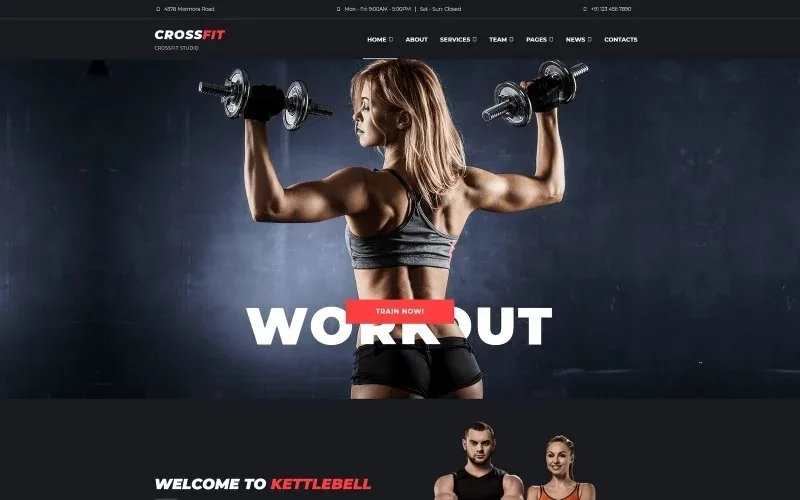 Kettlebell – Dynamic Crossfit Studio WordPress Elementor Theme WordPress Theme