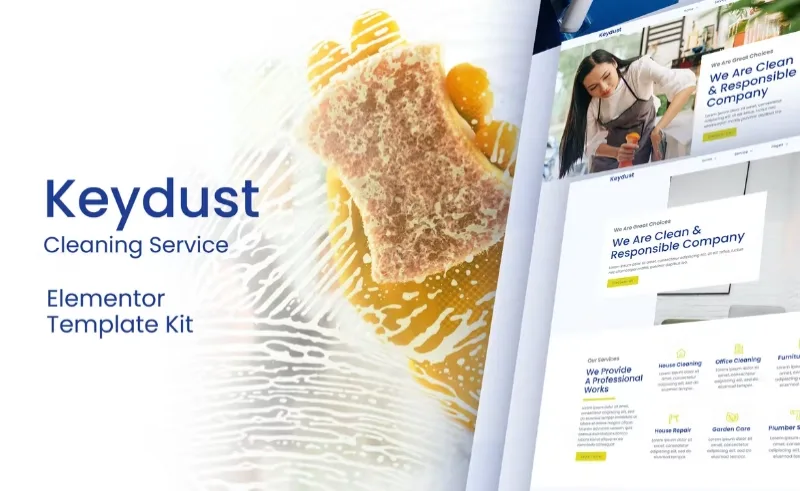 Keydust – Cleaning Service Elementor Template